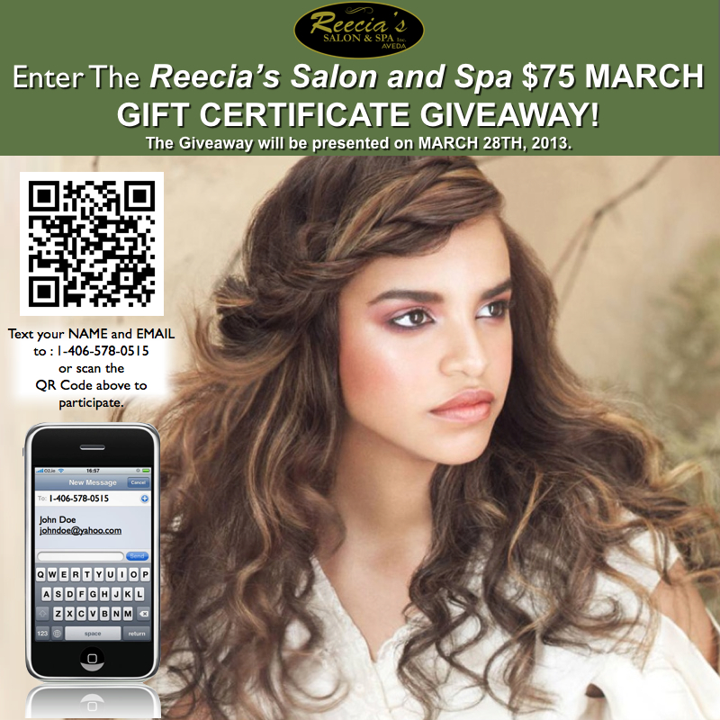 $75 GIFT CERTIFICATE MARCH 2013 Facebook Square copy.001