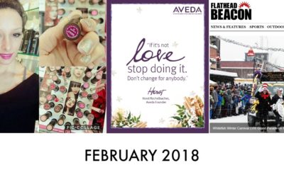Valentine’s Day, New Esthetician, New Lip Collection, Our Salon, Whitefish Winter Carnival, Before and Afters | February 2018