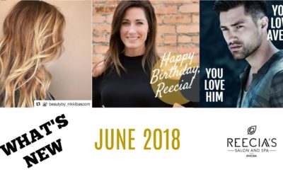 Our June Highlights: Fathers’s Day, Our Newest Stylist -Heather Schurr, Reecia Maxwells’ Birthday, 20% off All Aveda, Facial Massage, Aveda Pure Privilege, Before and Afters