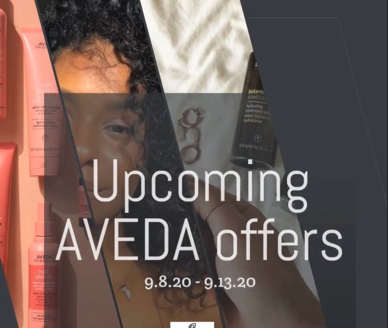 Reecia’s Salon – Upcoming ONLINE Aveda Offers and Savings – 9.8.20 – 9.13.20